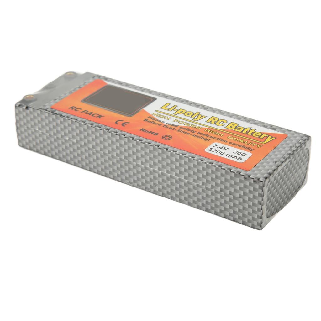 5200mAh Lipo Battery 30C Discharge Rate 7.4V 2S T Shape Plug RC Battery Power for RC Helicopter Car