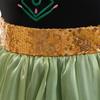 Halloween Frozen Princess Anna Sequin Mesh Dress for Girls - Stage Performance Costume