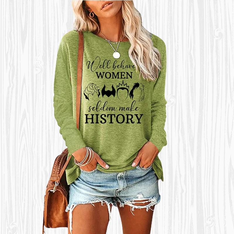 Женские осенние топы, свободная футболка с монограммой и принтом кота, повседневная футболка с длинными рукавами, топ, блузка