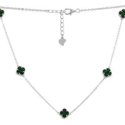 Серебряное колье с малахитом (2128854)