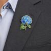 Fade-resistant Brooch Pin, Enamel Hydrangea Shape Lapel Polished Edges Backpack Flower Decorative Badge for Coat Collars Scarves Canvas Bags Colorful
