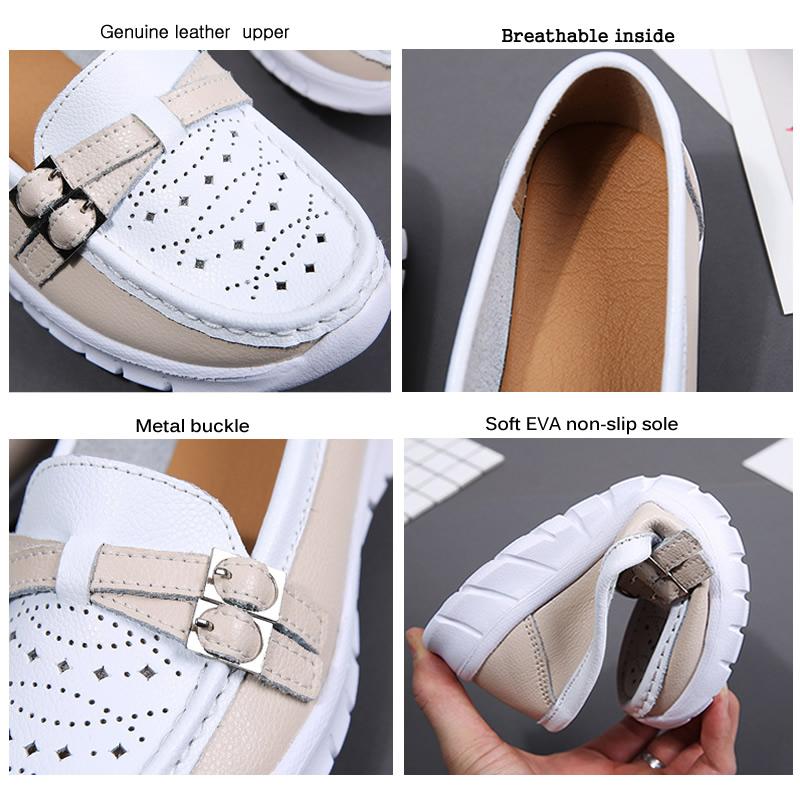 Летняя женская обувь из натуральной кожи, повседневная обувь ручной работы на плоской подошве, женские лоферы без шнуровки, балетки на плоской подошве, женская обувь