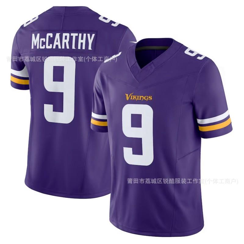 Vikings Football Jersey 18 Jefferson 19 Thielen American Uniform Men Women