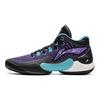 Баскетбольные кроссовки Li Ning Kids Yu Shuai 18, удобные, нескользящие, прочные, средней высоты, детские баскетбольные кроссовки, цвет черный, фиолетовый YKBU062-3