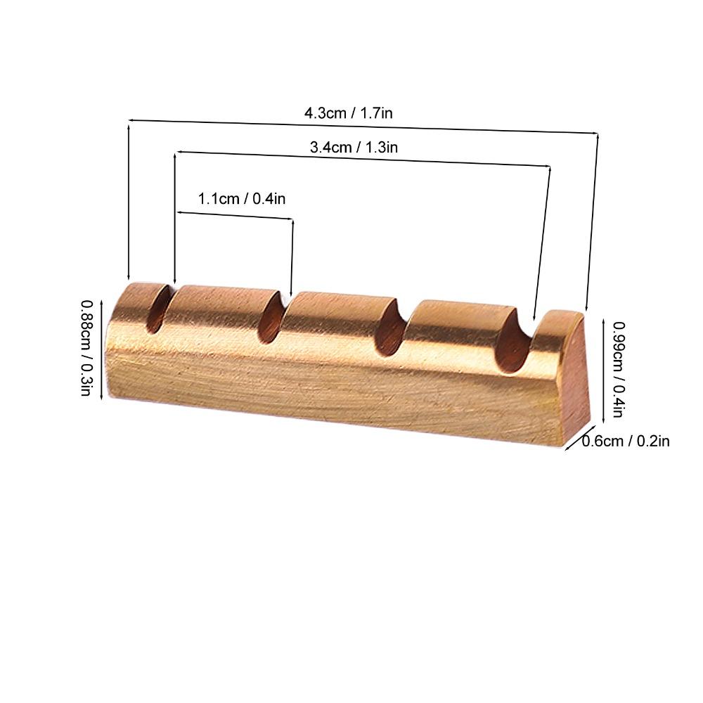Pre Slotted Brass Bass Guitar Nut 4 String Electric Bass Nut Electric Bass Guitar