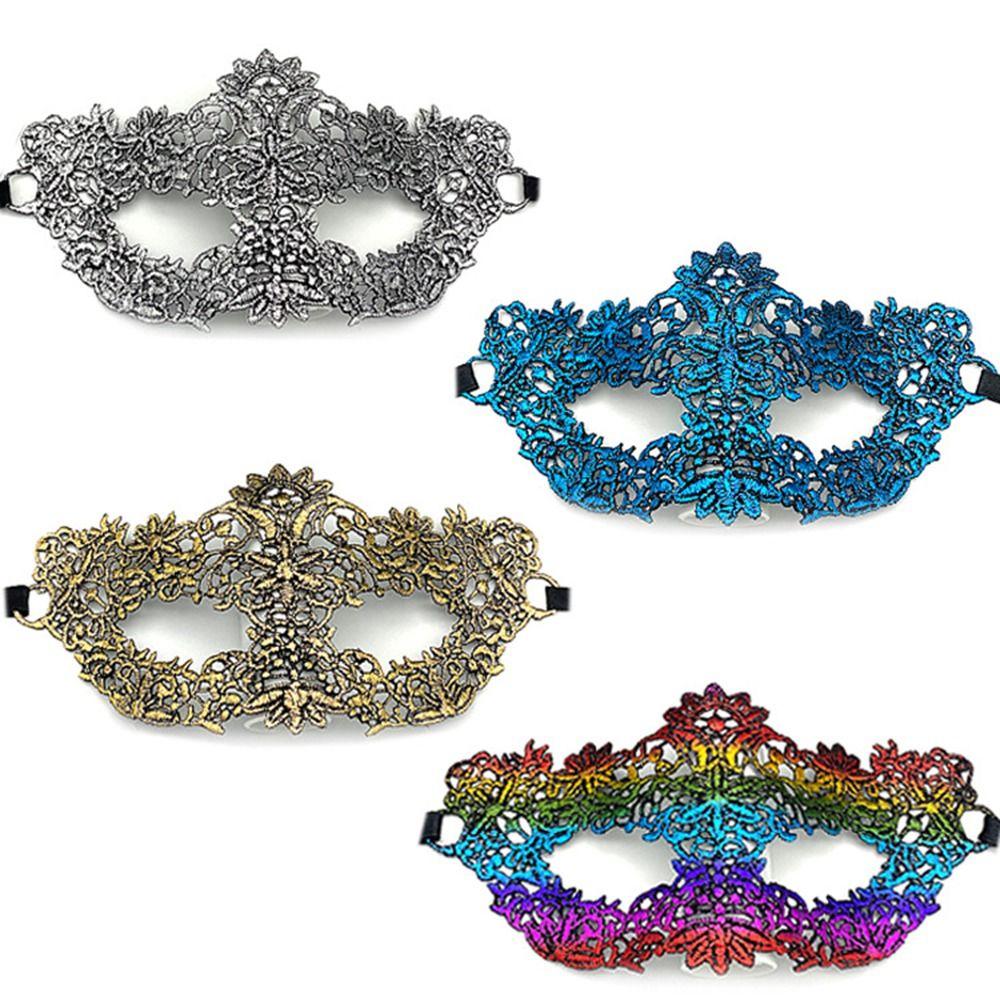 Косплей Выпускной Реквизит Маска для глаз Костюм Бронзовый Кружева Маскарад Венецианская Маска Танцевальные Маски Товары Для Вечеринок