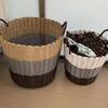 Rattan-Style Laundry Basket Foldable Dirty Clothes Basket Portable Wicker Baskets
