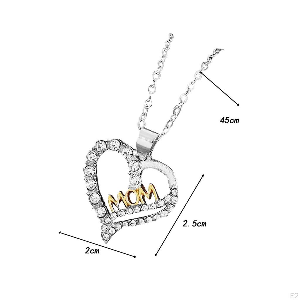 Ожерелье с подвеской в виде сердца «Mother Love», женское ожерелье, украшение для праздников, ювелирная цепочка, подарок на День матери