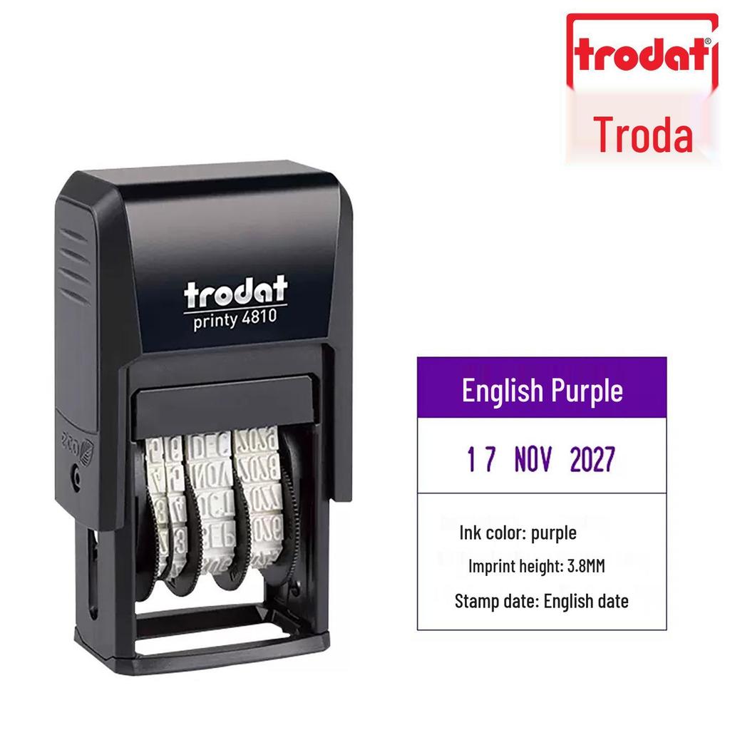 Самонаборный датер Trodat 4810, 3,8x20мм, Регулируемый, Даты на китайском и английском языках