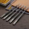 1 Pair Chopsticks Non-slip Food-grade 304 Stainless Steel No Odor Cooking Chopsticks for Restaurant