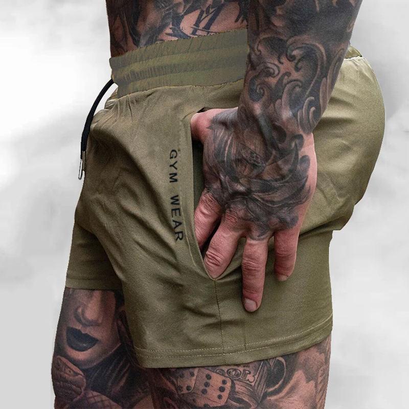 Мужские дышащие эластичные спортивные шорты для марафонского бега и тренировок со штангой