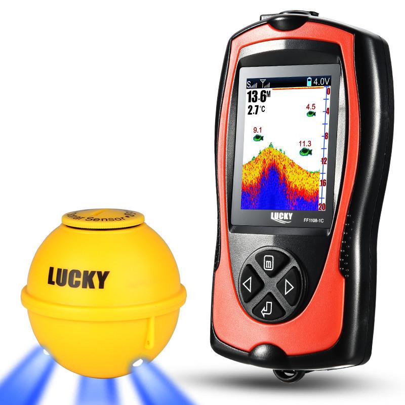 Lucky Sonar FF1108-1CWLA Перезаряжаемый Беспроводной Датчик 45M Глубина Воды Эхолот Рыбалка Портативный Эхолот