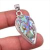 Подвеска из натурального драгоценного камня в виде ракушки абалон из стерлингового серебра 925 пробы 2 дюйма z9g43