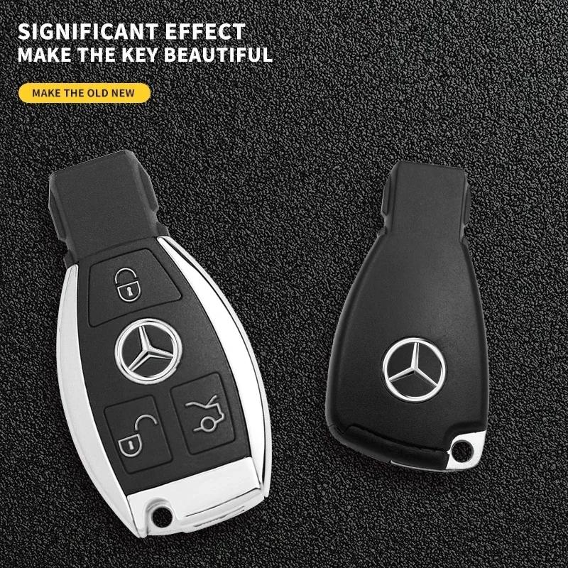 FA0213mm Car Key Emblem Stickers Accessories For Mercedes Benz AMG E S C A B Class GLE GLS CLS GLC CLA GLA GLK GLB W205 W221 W177