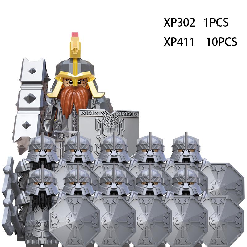 Medieval Elf Rohan Soldiers Guard Army Lotr Action Figures Mini Bricks Doll Assemble Building Blocks DIY Toys for Kid Gifts