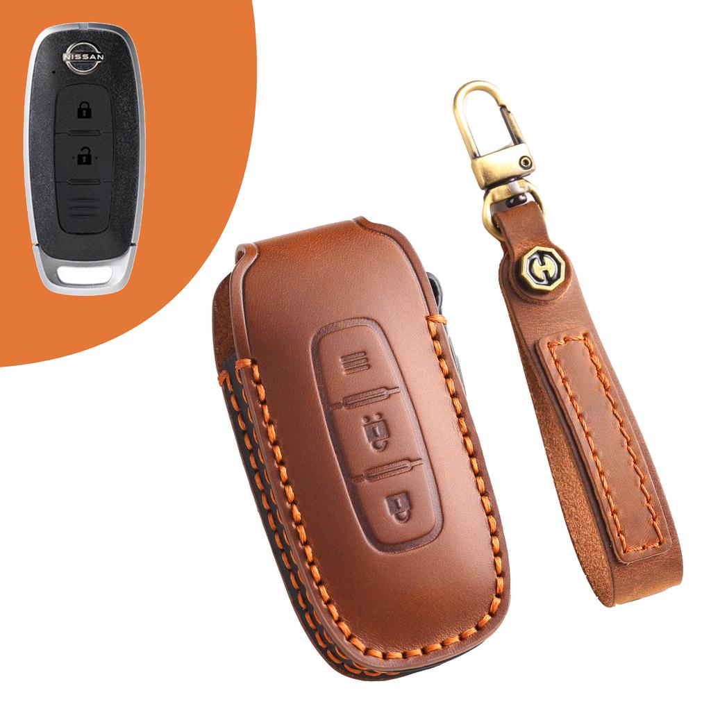 [Nissan]Handmade cowhide  Car Key Cover for Teana Sylvania Qijun Tiida Bluebird Floor Lantuda Jinke