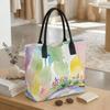  Watercolor Floral Tote Bag Casual Large Capacity Shopping Handbag for Women Daily Use