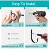 6 Pack Wall Hooks for Hanging, Heavy Duty Metal Coat Hooks Wall Mounted, No Rust Black Metal Wall Hooks for Living Room, Bathroom, Kitchen, Bedroom,