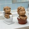 Highland Cattle Resin Statue Paper Roll Toilet Bathing Highland Cow Figurine Sculpture Home Office Desktop Decoration Ornament