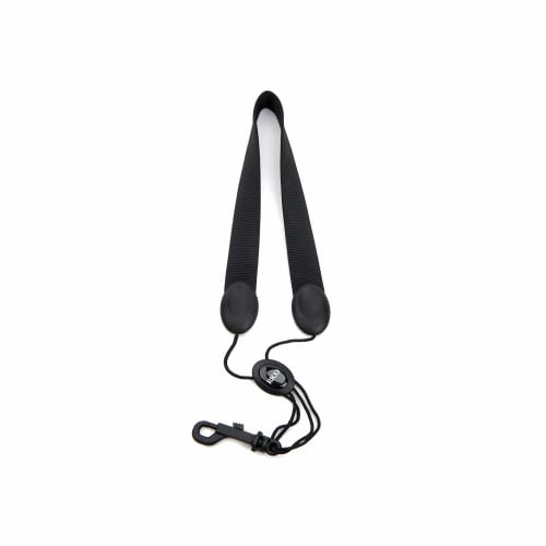 D'Addario WoodWinds Fabric Neck Strap with Snap Hook for Soprano and Alto Saxophones, SJA13, Black