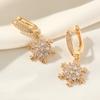 Snowflakes Shape Dangle Earrings for Women 2025 New Fashion Earring Golden Wedding Party Jewelry Accessories Gifts