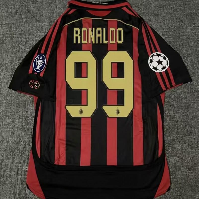 Retro AC Milan 21 Pirlo 22 Kak Soccer Jersey Adult Fan Edition Short Sleeve Football Shirt Wear