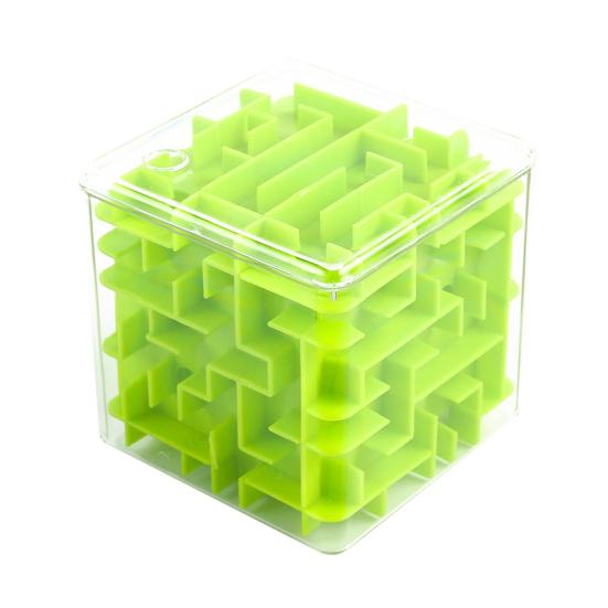 Fidget Maze Puzzle Cube Toy Brain Teaser 3D Cube Toy Anxheld Bead Rolling Game Educational Cube Toddlers Boys Girls Gift