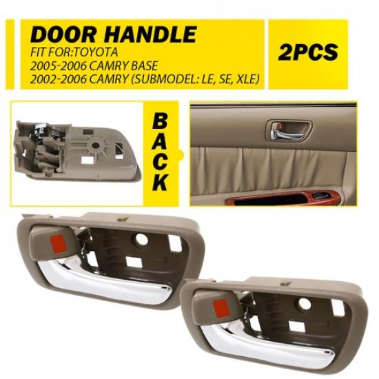1/2/4PCS Beige Chrome Interior Door Handle For Toyota Camry 2002-2006 Left Right