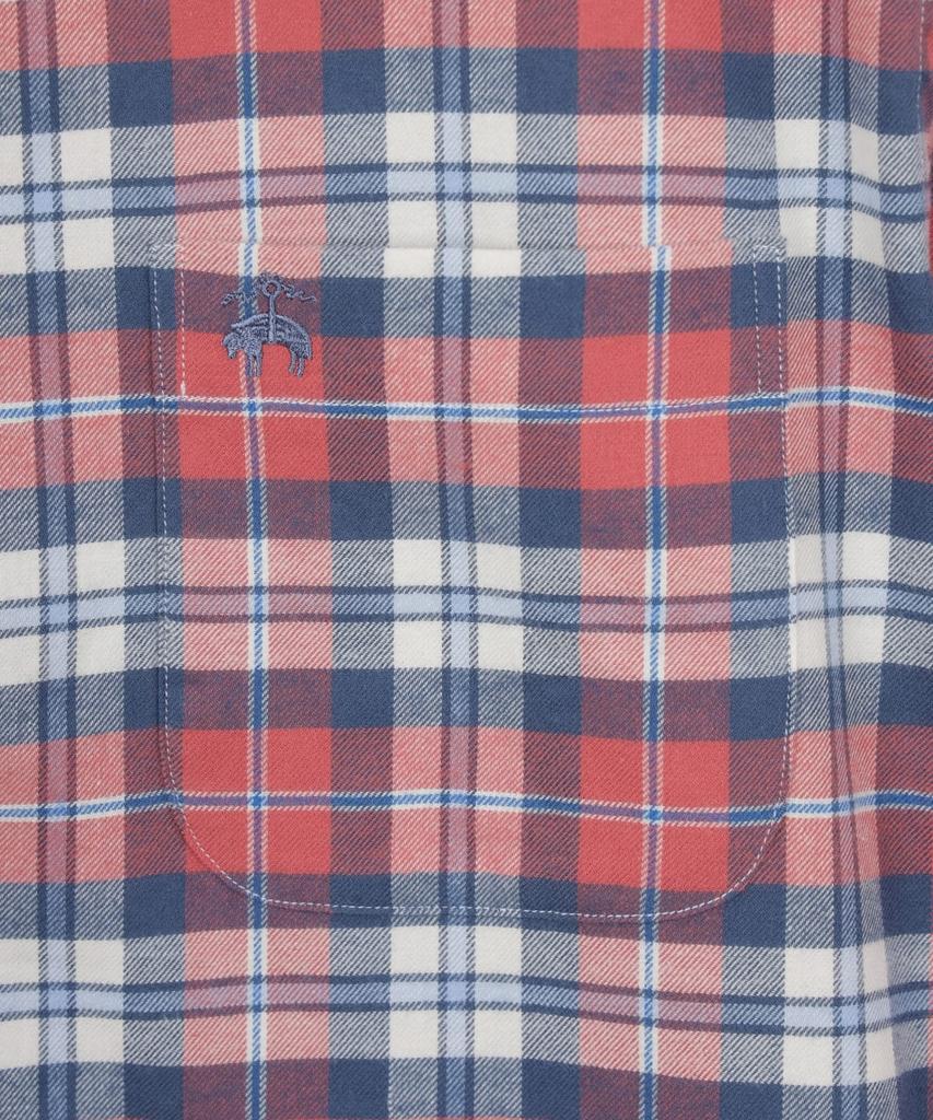 BROOKS BROTHERS Flannel Check Shirt (Red) (Bbthmff401)