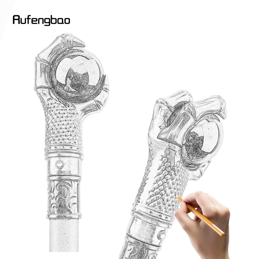 Коготь Дракона, стеклянная прозрачная шариковая трость, модная декоративная трость, элегантная трость для косплея, джентльмен, 93 см