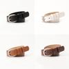 Женский простой дизайнерский кожаный ремень с полированной пряжкой из сплава для повседневного и официального образа