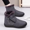 Winter New High-top Casual Cotton Shoes Women's Large Size Round Head Zipper Velvet Cotton Boots Waterproof Snow Boots