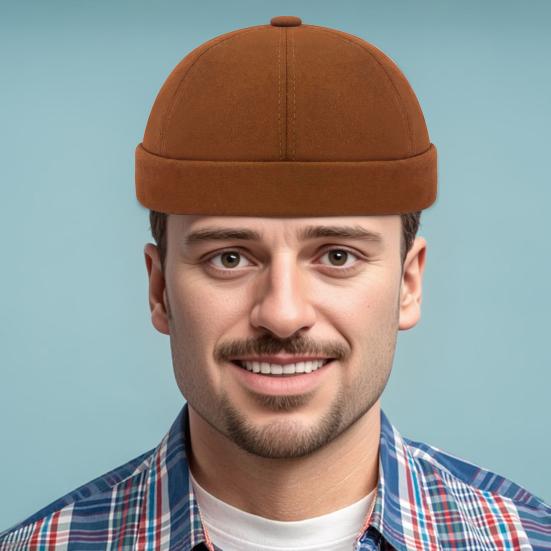 Landlord Hat No Brim Solid Color Hip Hop Hat Lightweight Breathable Soft