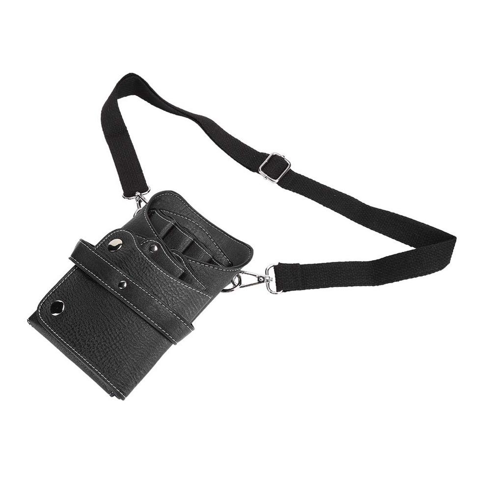Adjustable Strap Hairdressing Tool Storage Bag PU Leather Stylist Tool Organizer For Hairdressers
