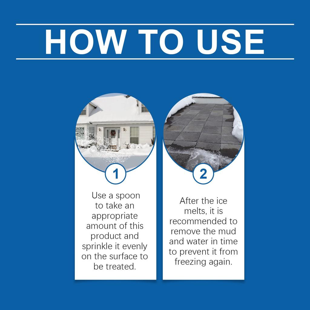 Безопасный для животных лед для таяния льда, подходит для бетона, подходит для животных для удаления снега и обледенения, 100 г