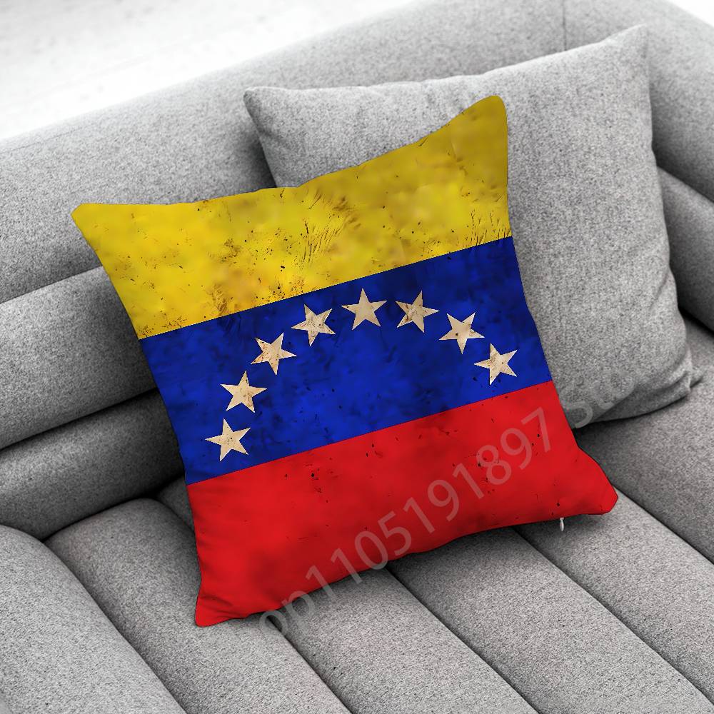 Venezuela Passport Flag Logo Throw Pillow Case For 55x55cm 40x40cm 45x45cm 50x50cm 30x30cm Square Office Pillowship Cover