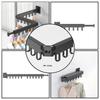 Household Folding Clothes Hanger Aluminum Alloy Wall Mount Retractable Clothes Rack for Indoor Outdoor Space Saving