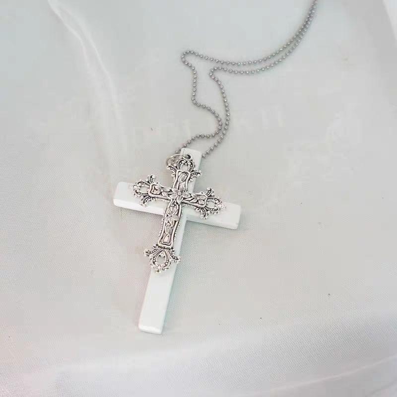 Original Design Large Cross Necklace, Cross Tribute Cos Halloween Dark Goth Nun Lolita Maid