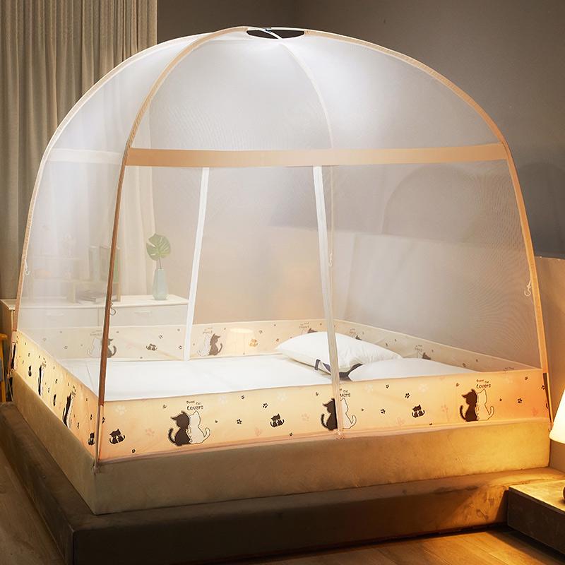 2026 Portable Mongolian Yurt Mosquito Net: No-Install, Foldable, Washable, Anti-Fall Design for Kids' Bedrooms