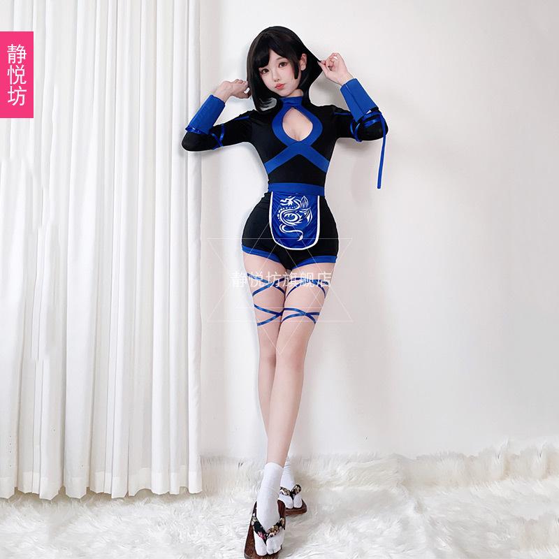 European and American women's Halloween costumes, including masks ds Lead Dancer Nightclub Bar Ninja Japanese ninja samurai costume