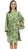 Women's Floral & Bird Printed Full Sleeve Kimono Robe Cover Up Wrap -