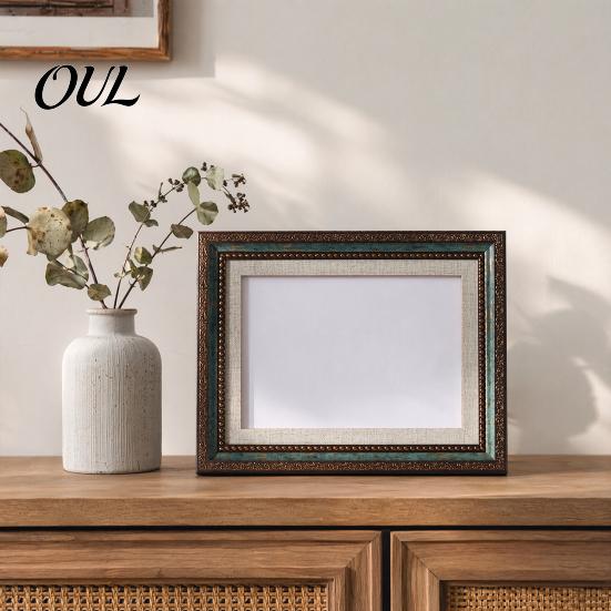 Multi-layer Cardboard Frame Vintage Photo Frame, Art Mat Picture for Tabletop Display Classic Studio & Wall Mount, Decorative Portrait Photos