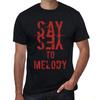 Men’s Vintage Tee Shirt Graphic T Shirt Say Yes To Melody Deep Black
