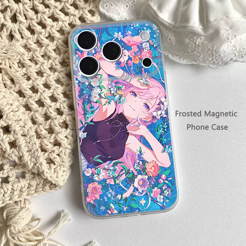 Милый P-ProjectS S-SEKAI Для iPhone 11,12,13,14,15,17,16,Pro,Plus,E,Max,Air,Mini Прозрачный Магнитный Матовый Чехол