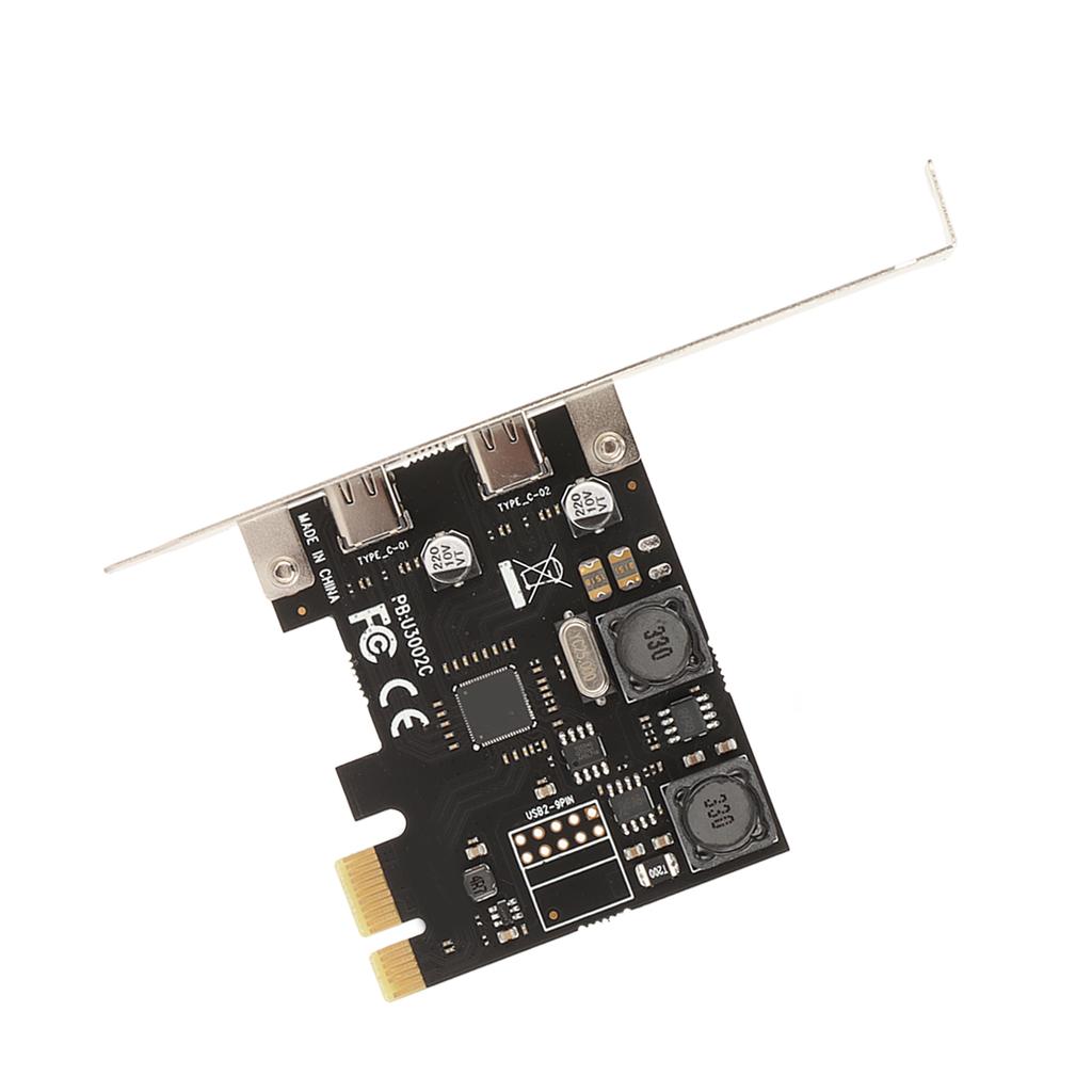 PCI E To Type C Expansion Card Super Speed 5Gbps 2 Ports Independent Intelligent Insurance Expansion Card for Win