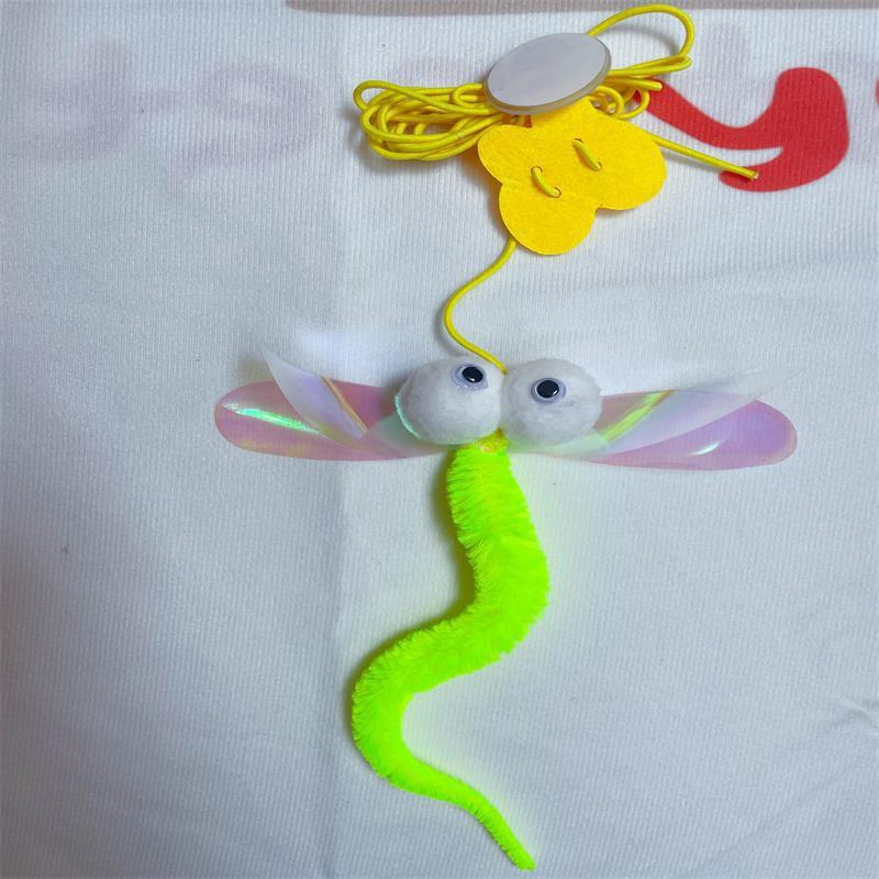 Simulation Caterpillar Cat Toy Cat Scratch Rope Mouse Funny Self-hey Interactive Toy Retractable Hanging Door Type Pet Supplies