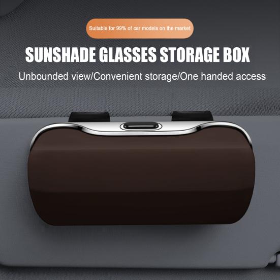 Держатель для солнцезащитных очков Органайзер для хранения очков в автомобиле Универсальный Легко установить Зажим для очков Жесткий чехол для солнцезащитных очков на козырек автомобиля