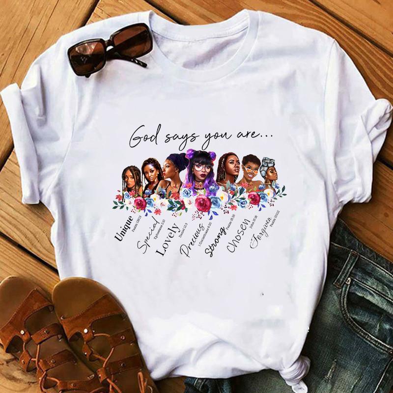 Fashion Casual Girls Letter Graphics Women's T-Shirt Summer Loose Tees 90S Short Sleeve O-Neck Blouses Ladies White Tops Clothes