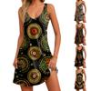 Женское летнее повседневное платье-майка с принтом в стиле бохо и карманом