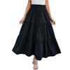 Женская модная однотонная свободная юбка с эластичным поясом на талии